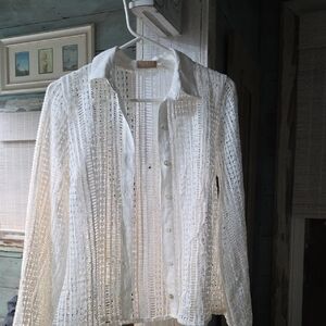 Elegant White Lace Blouse